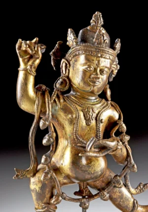 18th C. Tibetan Gilt Brass Vajrapani Figure (Auction 2026-06-05, Lot 193A)