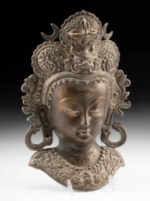 Tibetan Silvered Brass Head of Tara Wall Hanging (Auction 2026-06-05, Lot 192A)