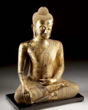 19th C. Thai Gilt Brass Buddha in Bhumisparsha Mudra (Auction 2026-06-05, Lot 235A)