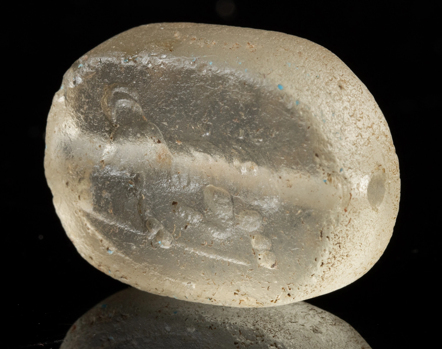 Parthian Glass Intaglio Stamp Seal Bead with Lion (Auction 2026-06-05, Lot 182)