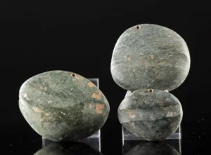 Three Maya Stone Arrow Shaft Straightener Pendants (Auction 2026-06-05, Lot 58)