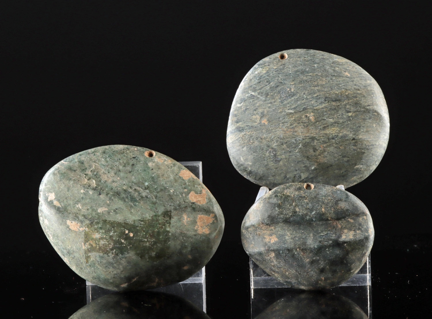 Three Maya Stone Arrow Shaft Straightener Pendants (Auction 2026-06-05, Lot 58)