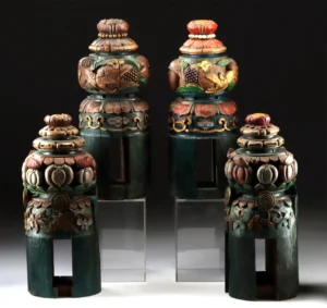 4 Chinese Polychrome Wooden Architectural Posts (Auction 2026-06-05, Lot 222)
