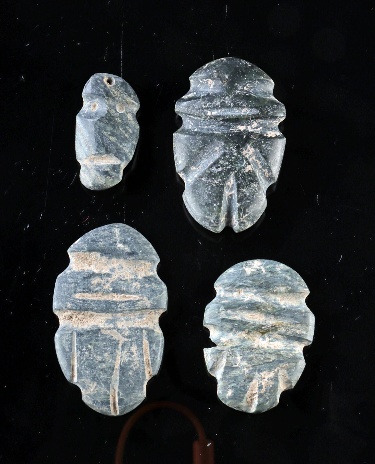 Three Mezcala Stone Figures & One Head Pendant (Auction 2026-06-05, Lot 32A)