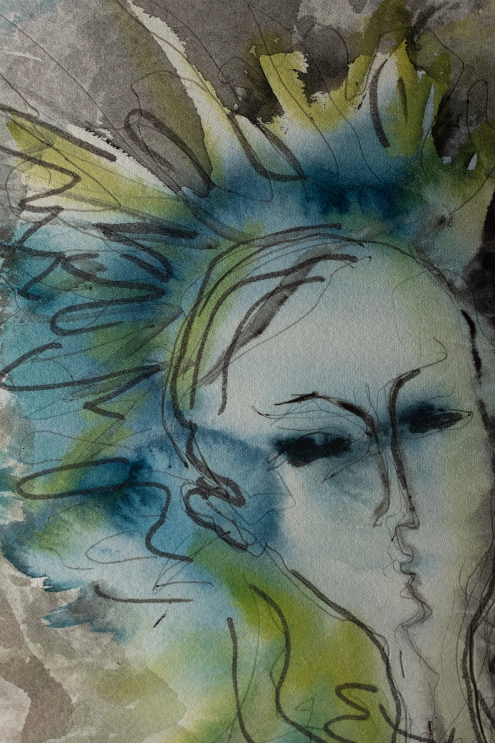 Gladys Golden Mixed Media - Abstract Couple (Auction 2026-06-05, Lot 18A) - Image 4