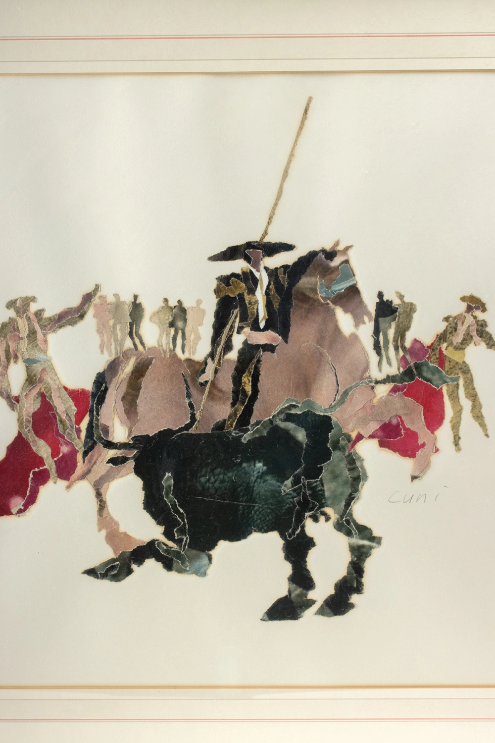 Jose Alfonso Cuni Collage "Bullfight" (Auction 2026-06-05, Lot 9) - Image 3