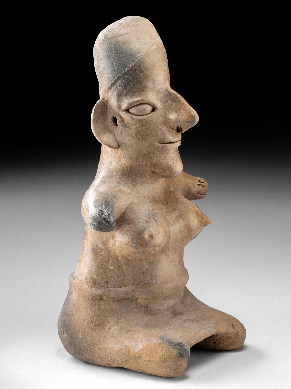 Jalisco Seated Semi-Nude Female Pottery Figure (Auction 2026-06-05, Lot 47) - Image 3