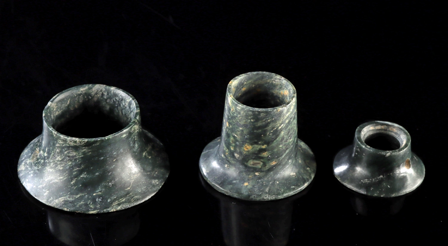 Group of 3 Classic Maya Stone Earspools (Auction 2026-06-05, Lot 55) - Image 3