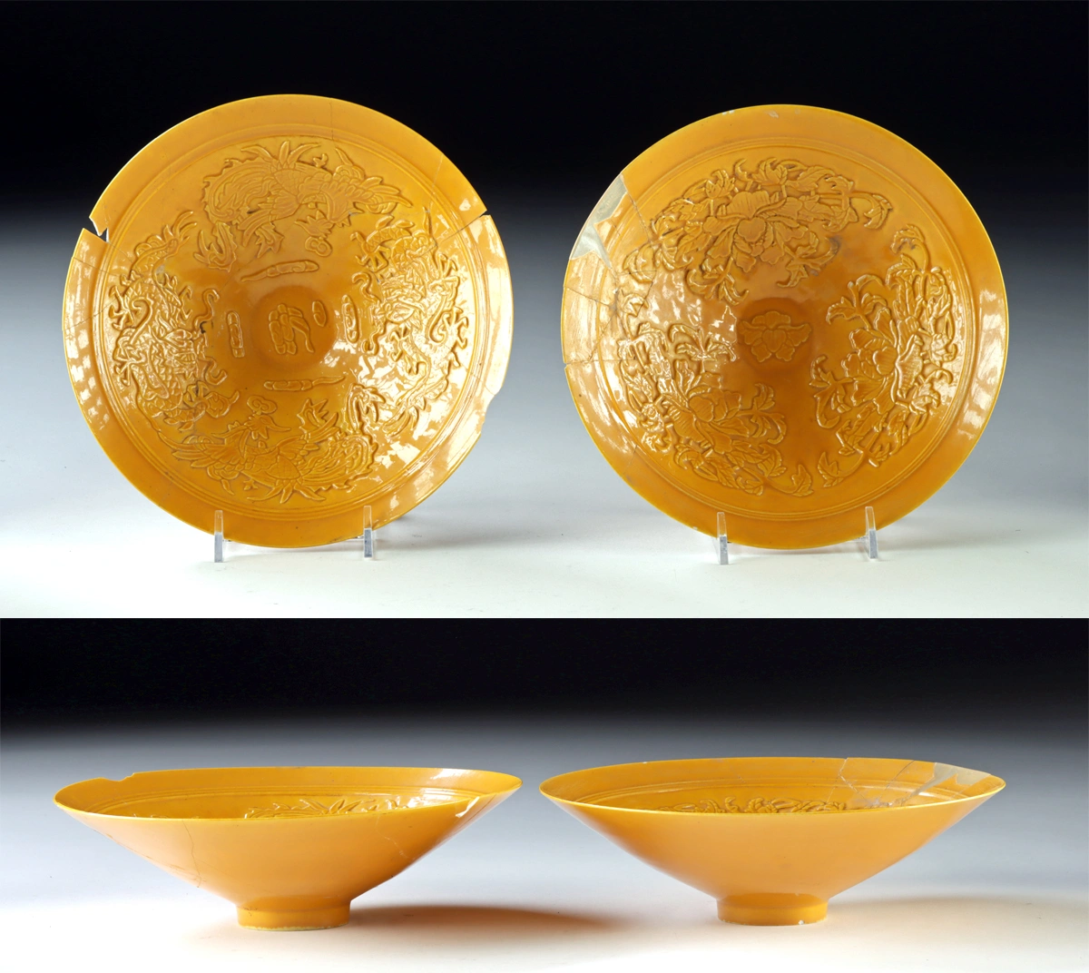 Two Chinese Yellow Porcelain Bowls, 1910 Xuantong Mark (Auction 2026-06-05, Lot 225)