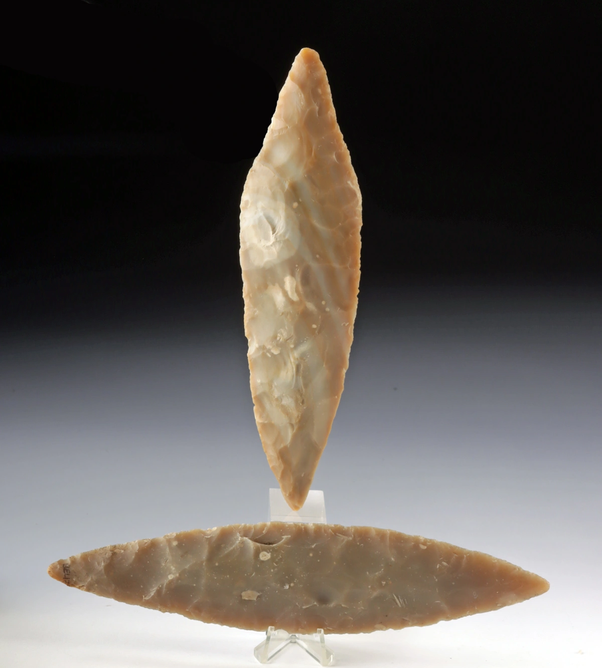 Two Ancient Belize Maya Bifacial Chert Blades (Auction 2026-06-05, Lot 53)