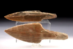 Two Large Maya Knapped Chert Ceremonial Blades (Auction 2026-06-05, Lot 61)