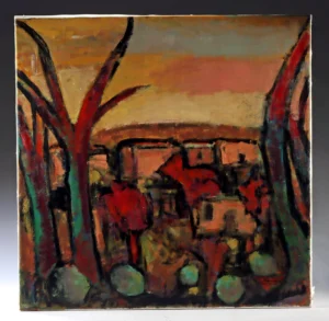 John Lindus Painting - "Outskirts of Manolates" (2004) (Auction 2026-06-05, Lot 14)