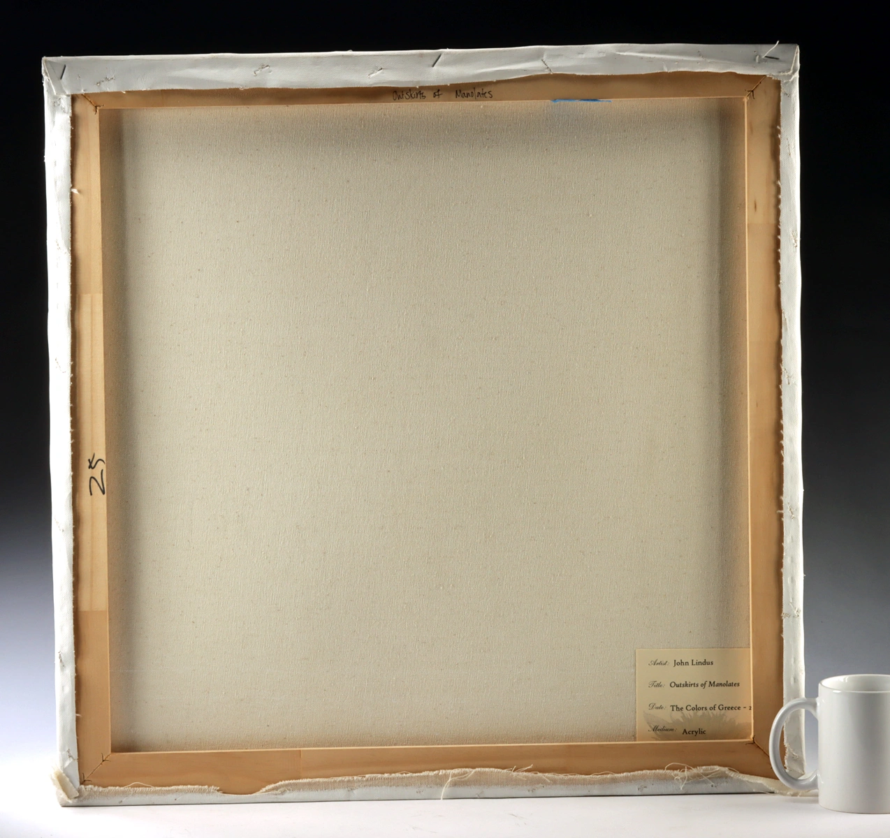 John Lindus Painting - "Outskirts of Manolates" (2004) (Auction 2026-06-05, Lot 14) - Image 4