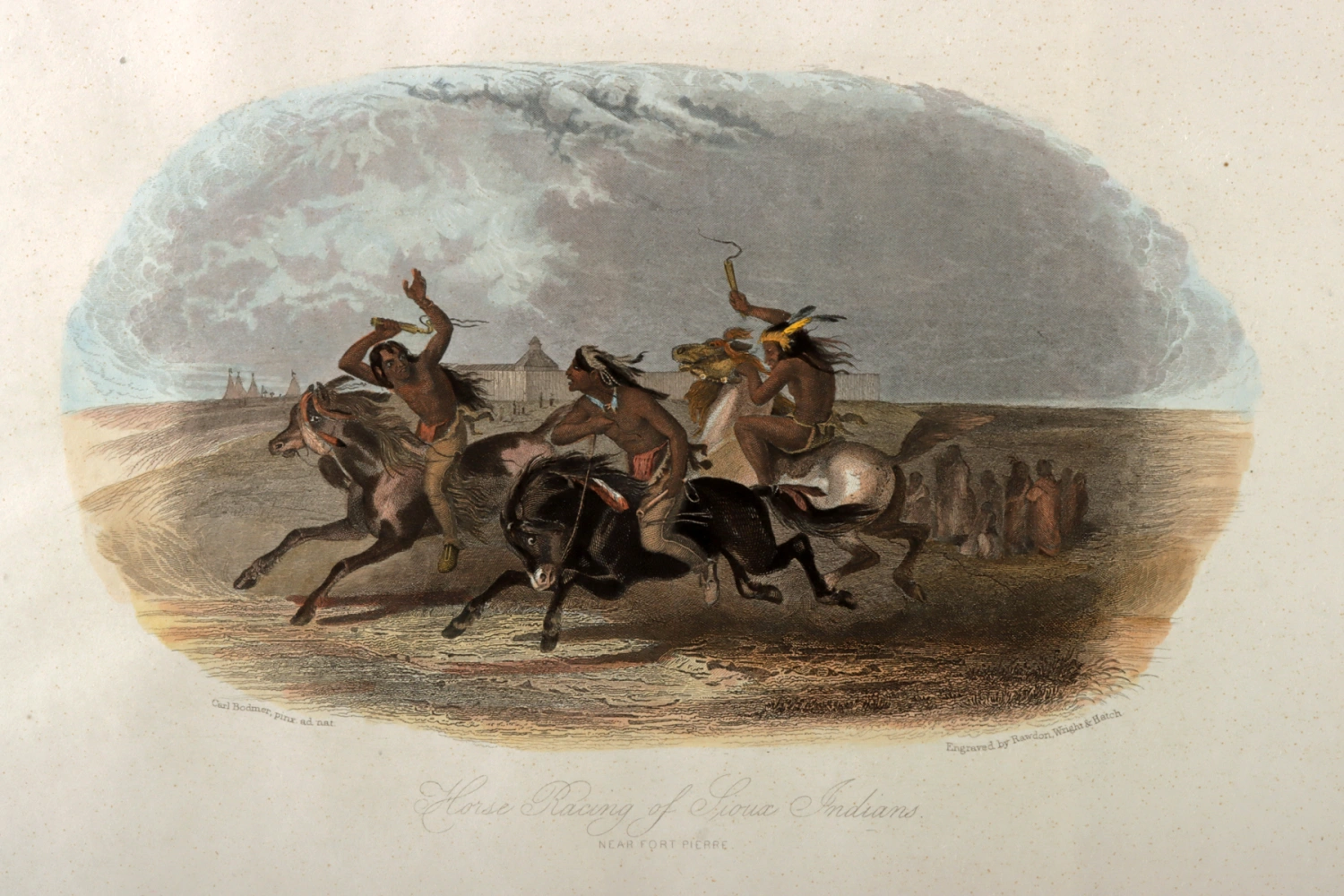 3 Hand Colored Bodmer Engravings, Graham's Magazine (Auction 2026-06-05, Lot 23D) - Image 4