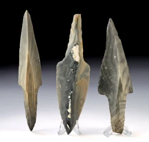 Three Large Maya Ritual Knapped Chert Blades (Auction 2026-06-05, Lot 59)