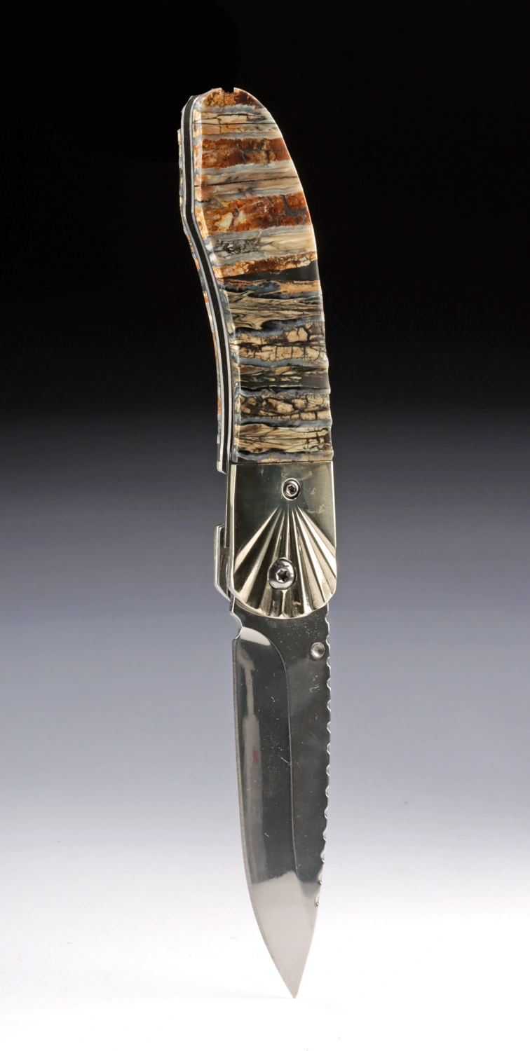 Pocket Knife with Fossilized Mammoth Tooth Handle (Auction 2026-06-05, Lot 128)