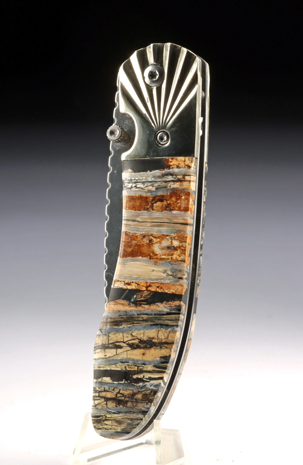 Pocket Knife with Fossilized Mammoth Tooth Handle (Auction 2026-06-05, Lot 128) - Image 3