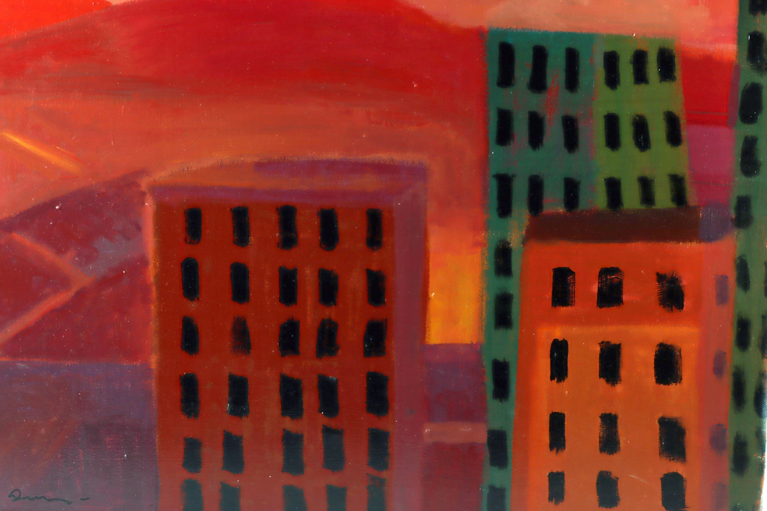 John Lindus Painting - "Edge of Ankara" (2004) (Auction 2026-06-05, Lot 15) - Image 3