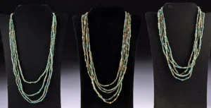 Three Multistrand Egyptian Ancient Faience Necklaces (Auction 2026-06-05, Lot 161)