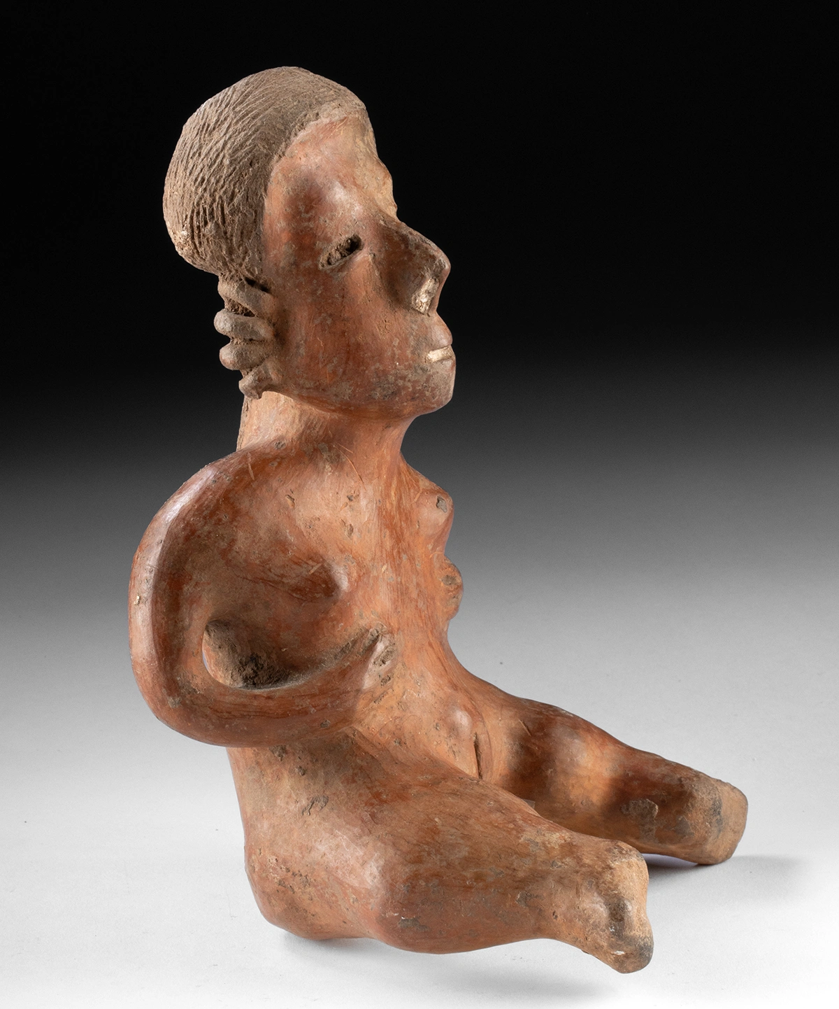 Nayarit Pottery Female Figure - Seated Nude (Auction 2026-06-05, Lot 50) - Image 3