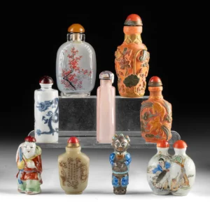 20th C. Chinese Snuff Bottles, Group of Nine (Auction 2026-06-05, Lot 229)