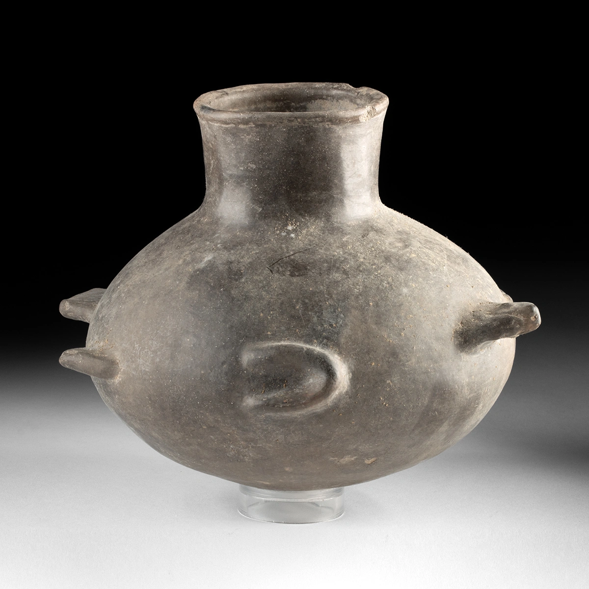 Mississippian Blackware Flatfish Effigy Bottle (Auction 2026-06-05, Lot 102)