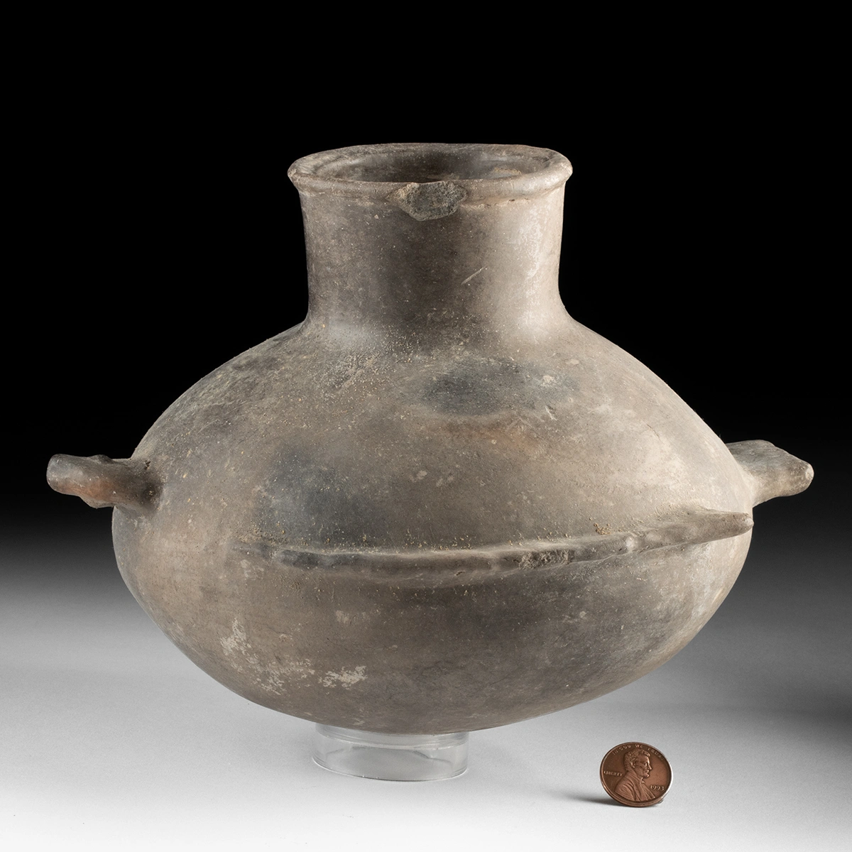 Mississippian Blackware Flatfish Effigy Bottle (Auction 2026-06-05, Lot 102) - Image 3