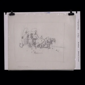 Early 20th C. Frank B. Hoffman Graphite Drawing - Chuckwagon (Auction 2026-06-05, Lot 24E)