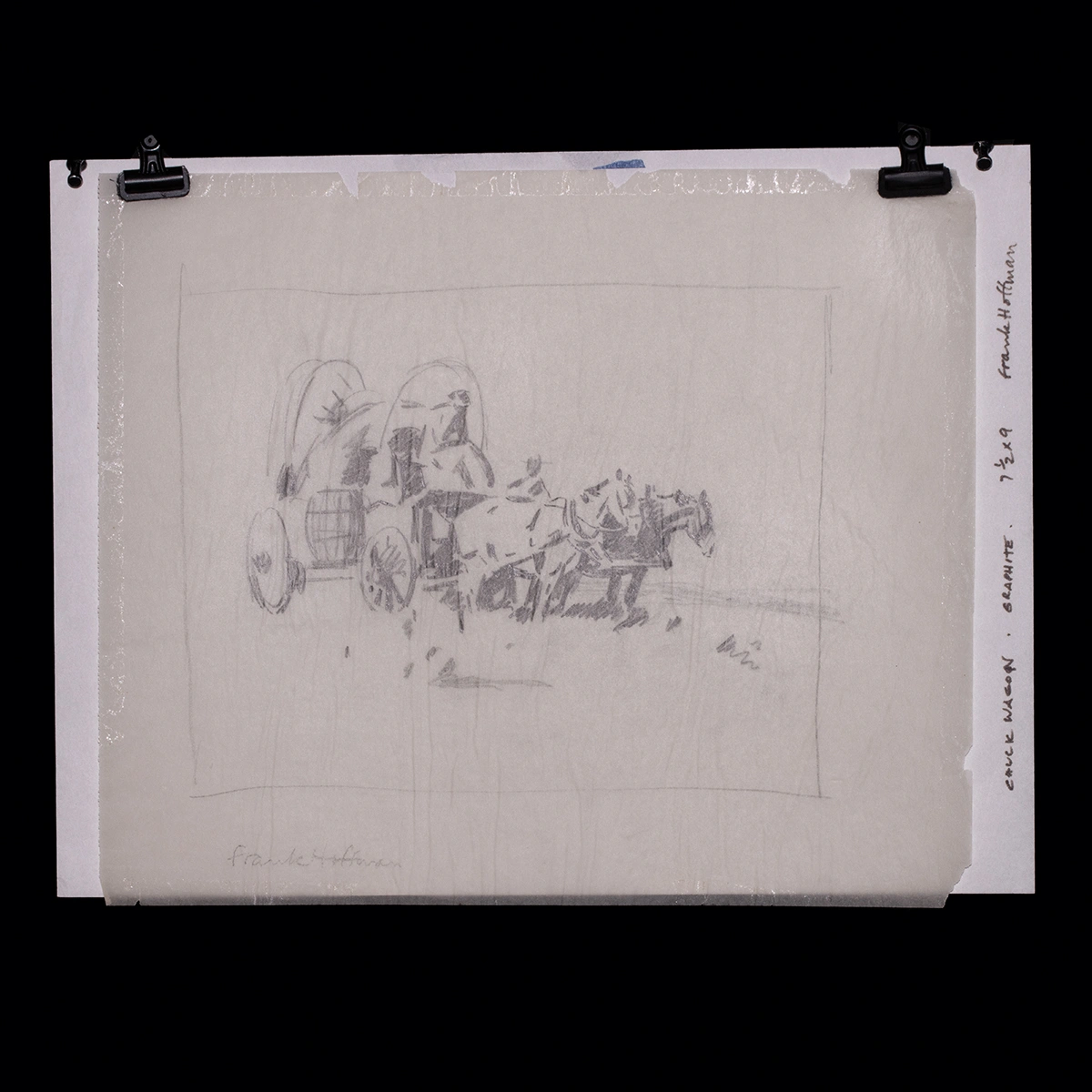 Early 20th C. Frank B. Hoffman Graphite Drawing - Chuckwagon (Auction 2026-06-05, Lot 24E)