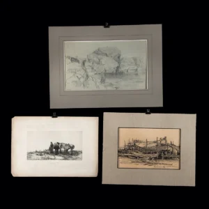 Group of Three Landscape Works on Paper - 19th & 20th C. (Auction 2026-06-05, Lot 24G)