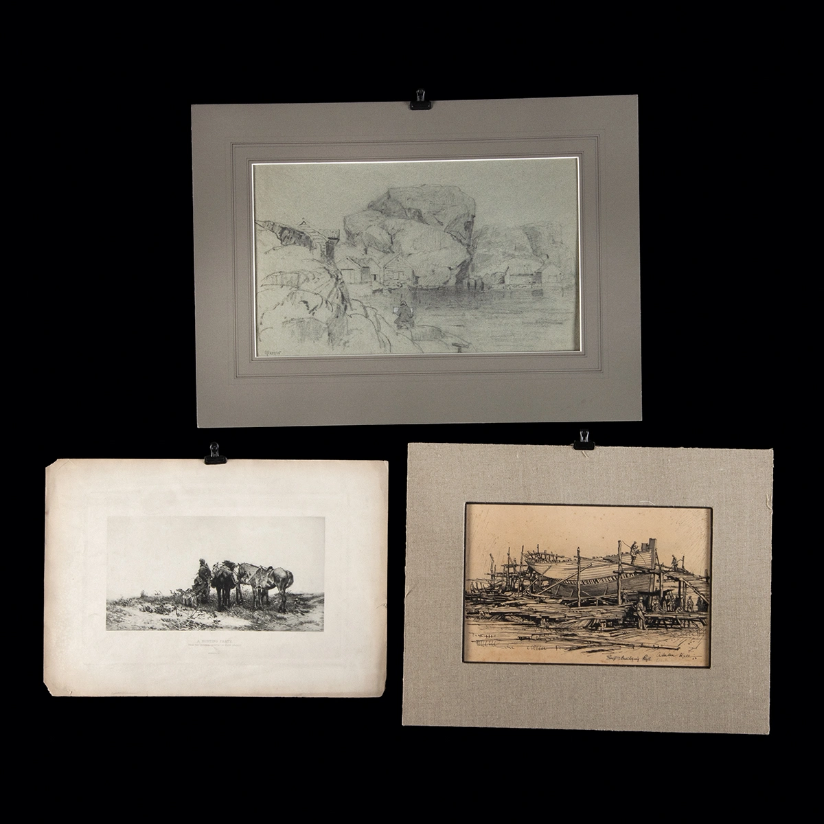 Group of Three Landscape Works on Paper - 19th & 20th C. (Auction 2026-06-05, Lot 24G)