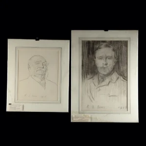 R. G. Eves 1916 Portrait Drawings, Young Soldier & the Artist's Father William Eves (Auction 2026-06-05, Lot 24C)